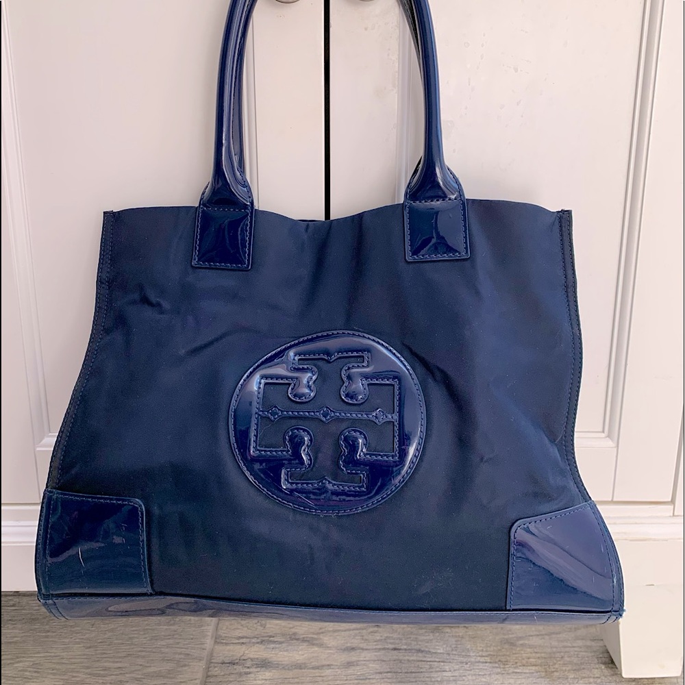 tory burch - navy blue tote